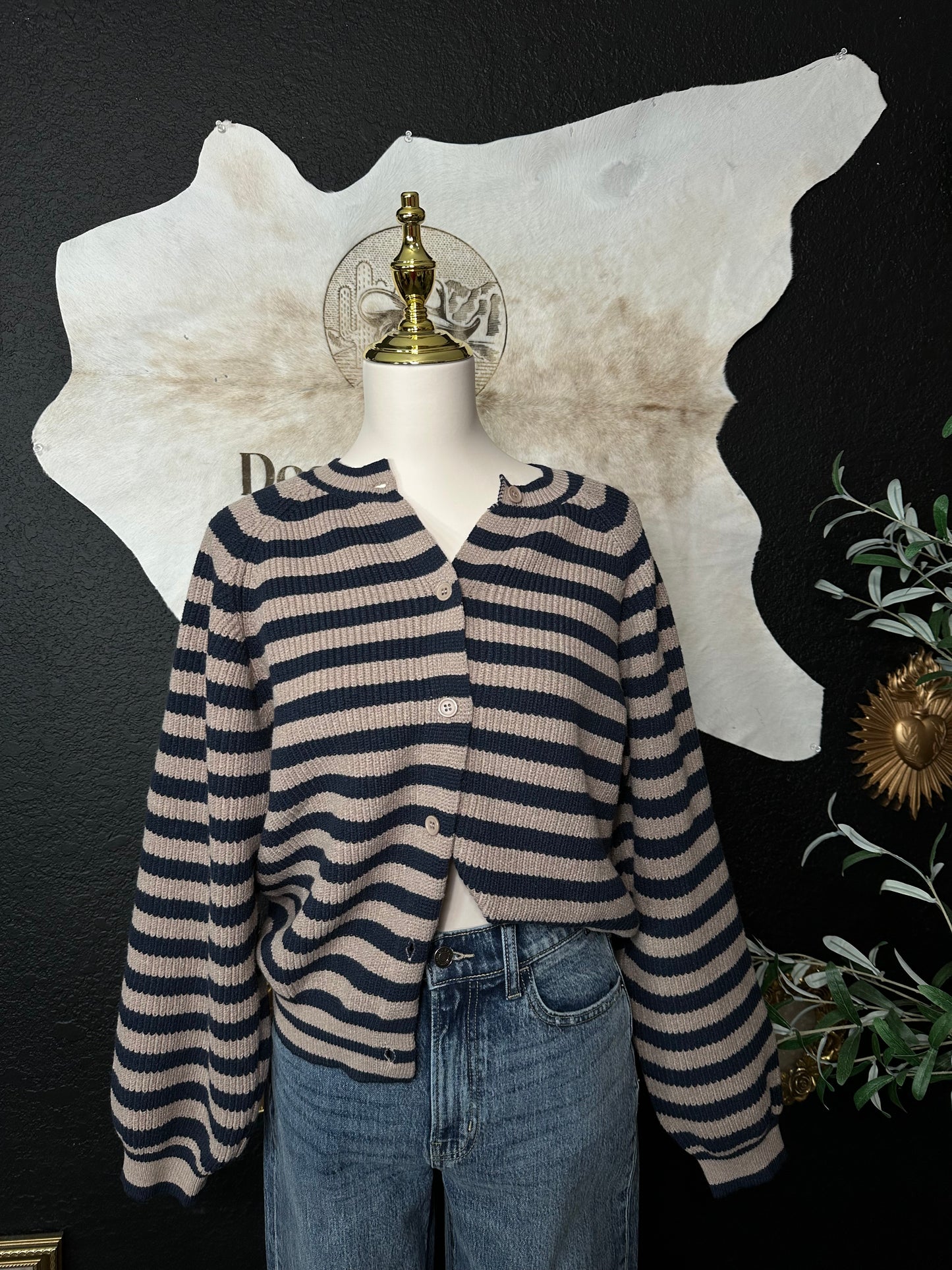 Elsie striped cardigan