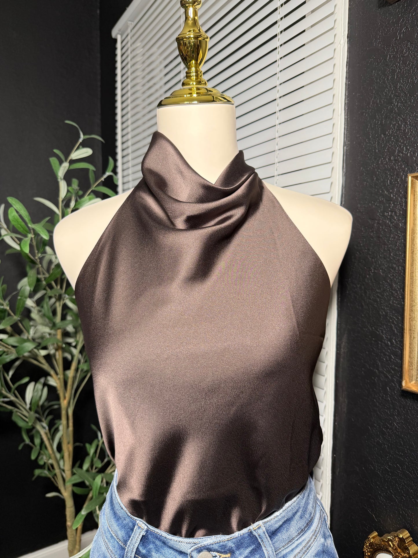 Ella Satin Halter Top