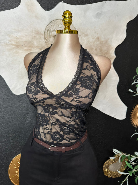 Sage Lace Halter