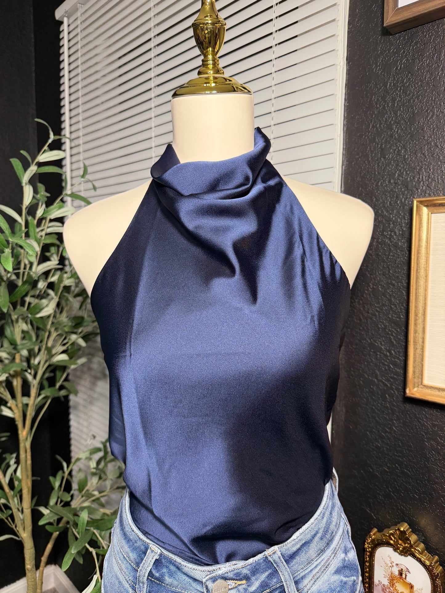Ella Satin Halter Top