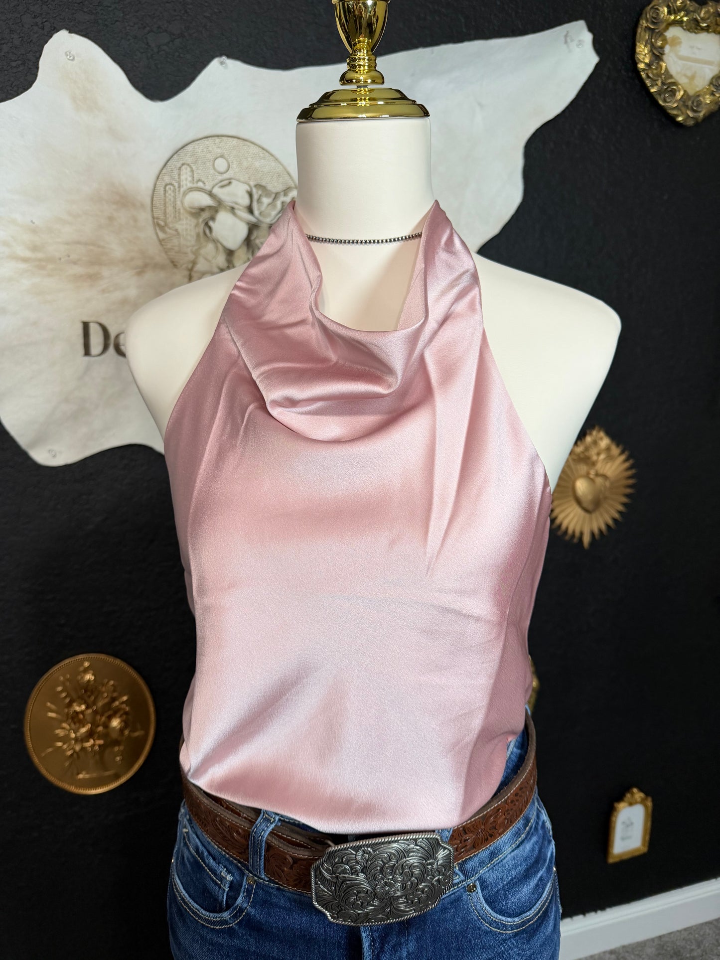 Ella Satin Halter Top